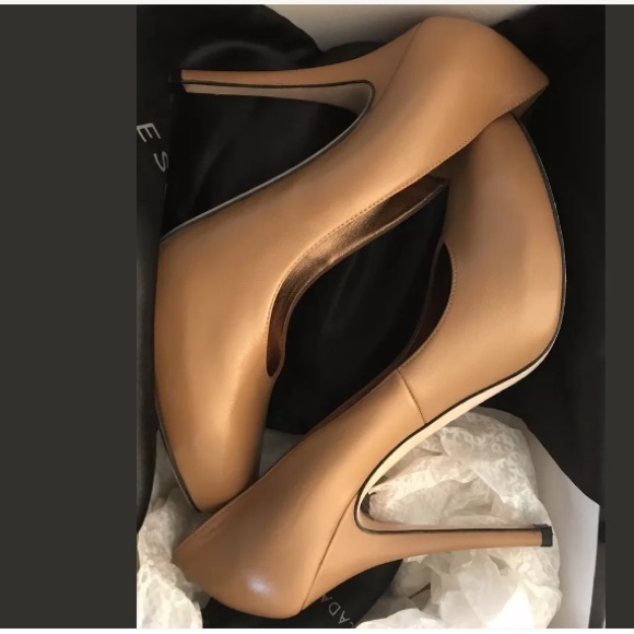 Escada Shoes - Escada tan leather hidden platform pump size 10